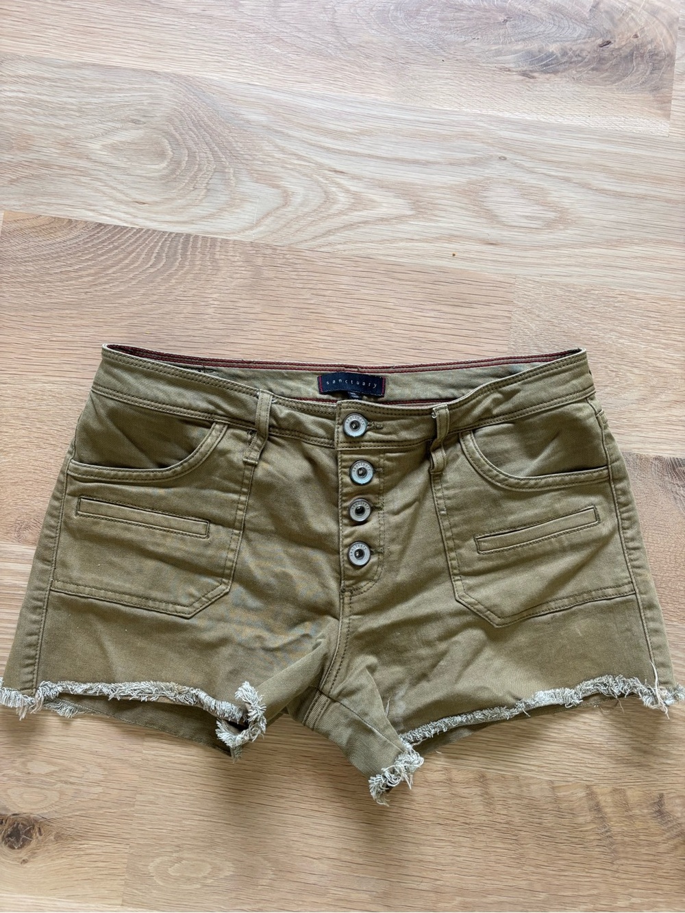 Sanctuary green khaki cargo shorts